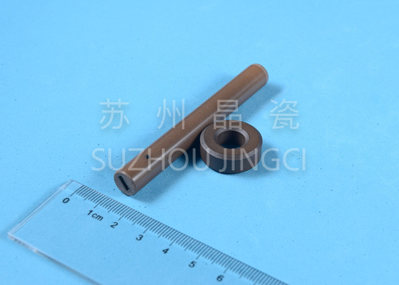 Eixo cerâmico φ10 da alumina de 95% Brown e componente de bomba da circulação do rolamento altamente antiabrasão